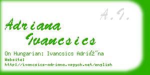 adriana ivancsics business card